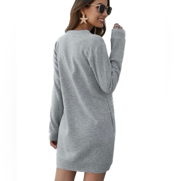 Sweatshirt Pocket Dress - Picture 2 of 3